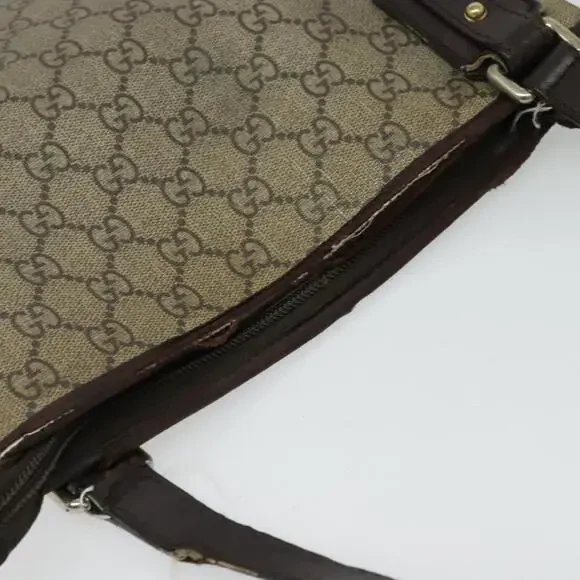 GUCCI GG Supreme Shoulder Bag Pvc Outlet Beige Silver - Picture 6 of 12